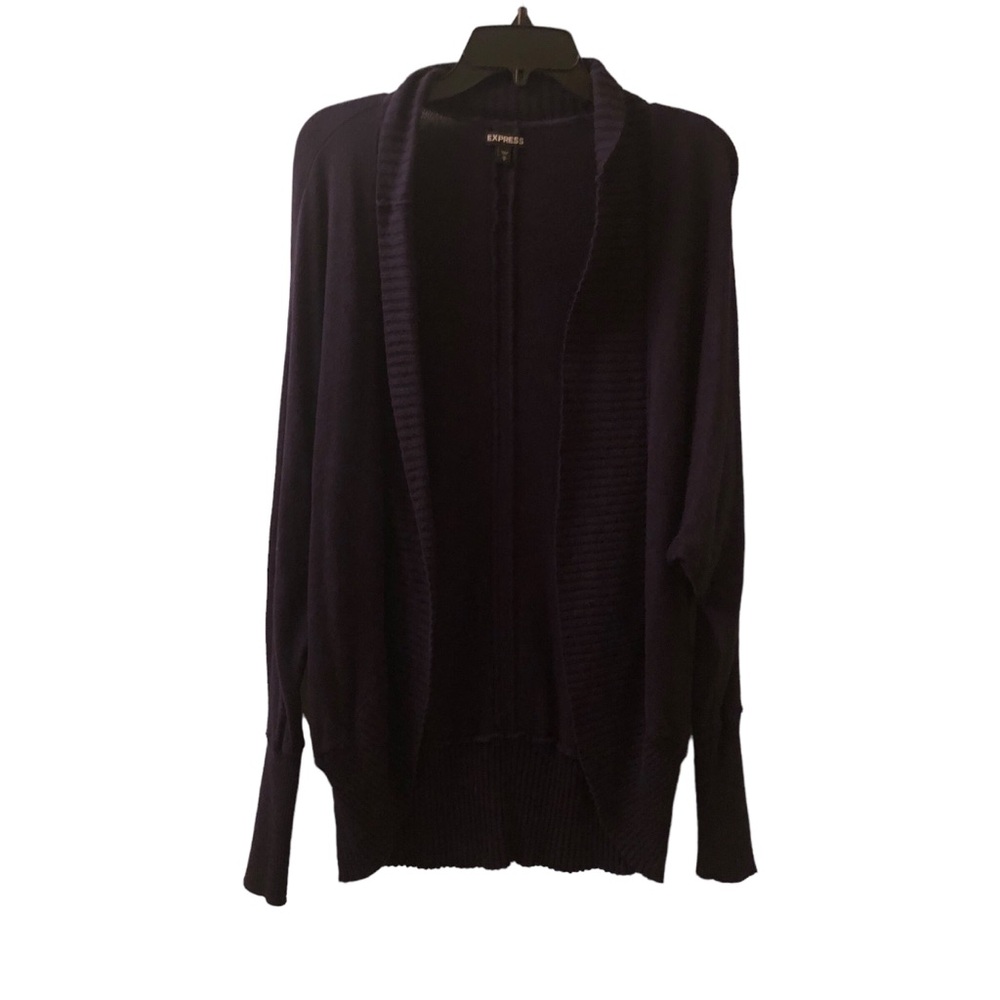 Express Blue Knit Cardigan M